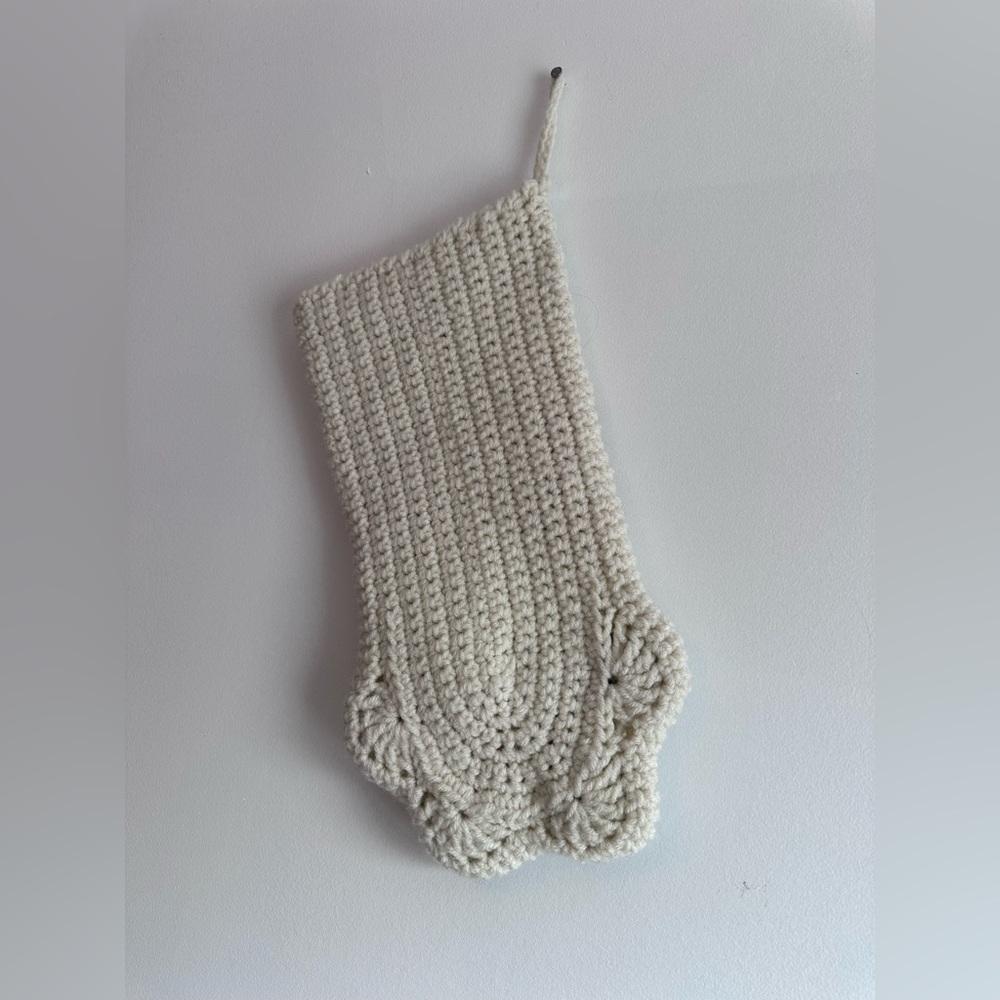 Handmade Crochet Dog Christmas Stocking - Picture 2 of 2